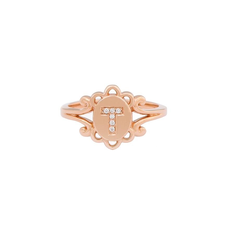 Tucker James Designs-Elizabeth Diamond Signet Ring